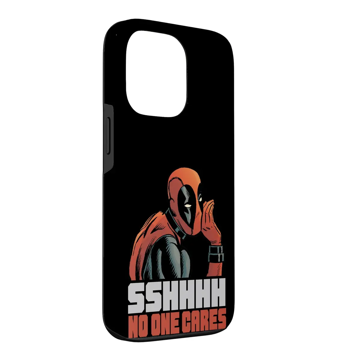 Marvel Deadpool Sshhhh No One Cares Case for iPhone 13 Pro | Heavy Duty Protection - view 3
