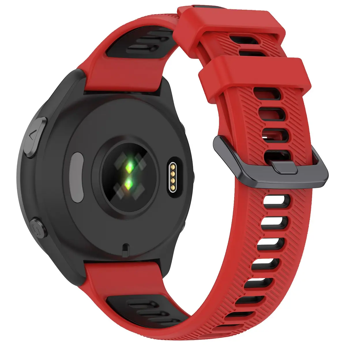 TopPerfekt Silicone Watch Band Compatible with Garmin Forerunner 965/955/935/Descent G1/Instinct/Fenix 6/5 Series 22mm (Red-Black) - view 2