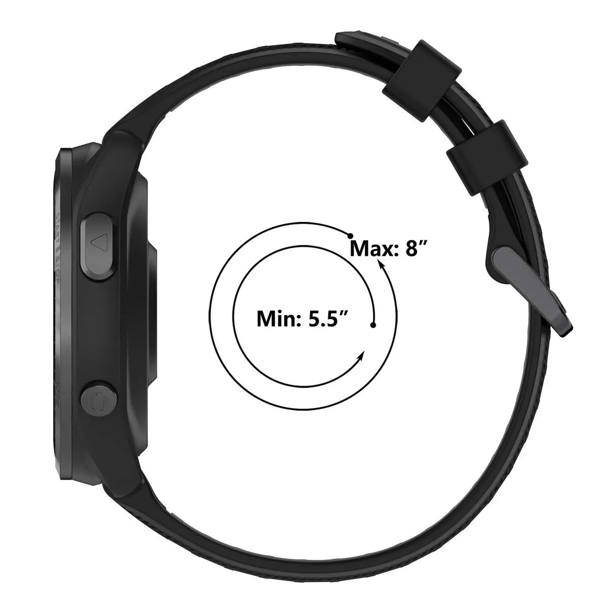 TopPerfekt Silicone Watch Band Compatible with Garmin Forerunner 965/955/935/Descent G1/Instinct/Fenix 6/5 Series 22mm (Red-Black) - view 3