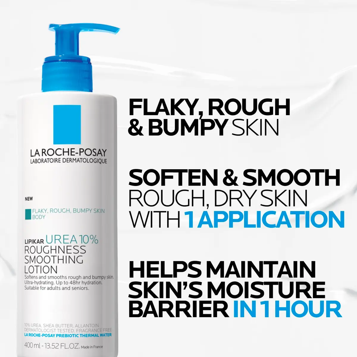 La Roche-Posay Lipikar Urea 10% Body Lotion for Dry Skin | 13.52oz, Ultra-Hydrating & Exfoliating - view 4