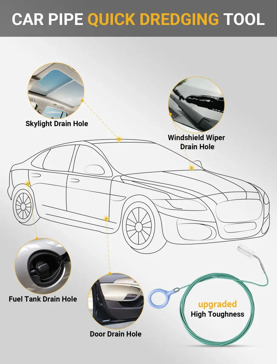 SARDVISA 78-Inch Flexible Sunroof Drain Cleaning Brush | Cleans Narrow Pipes & Curved Tubing - view 3