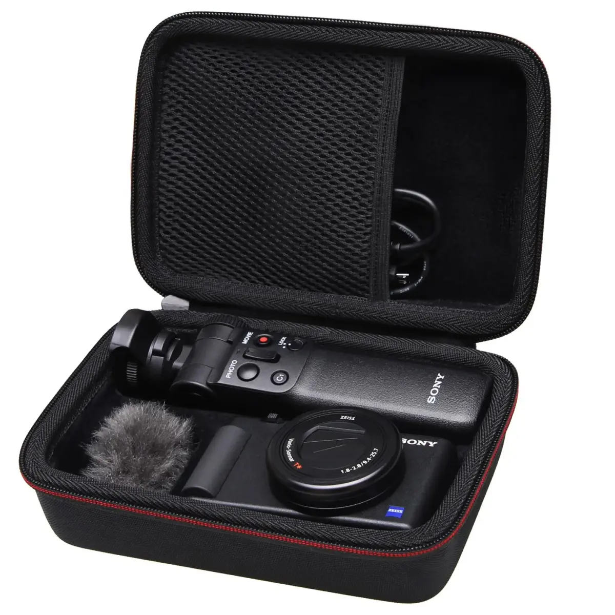 L LTGEM Black Strapless Hard Camera Case for Sony ZV-1F/ZV-1/ZV-1 II Vlog Camera & Accessories - main product image