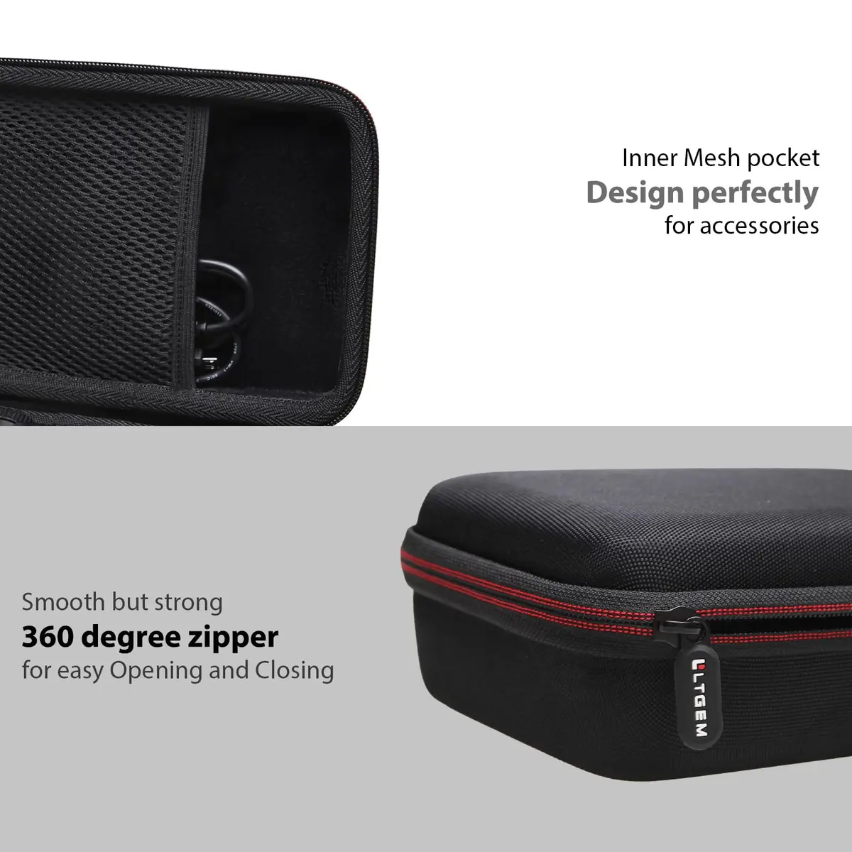 L LTGEM Camera Case for Sony ZV-1F/ZV-1/ZV-1 II | Shockproof & Water-Resistant Travel Bag (7.7"L x 5.5"W x 2.7"H) - view 6
