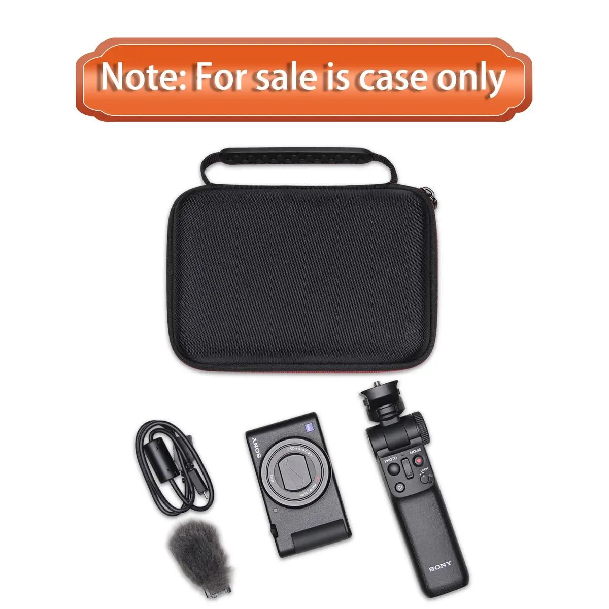 L LTGEM Camera Case for Sony ZV-1F/ZV-1/ZV-1 II | Shockproof & Water-Resistant Travel Bag (7.7"L x 5.5"W x 2.7"H) - view 9