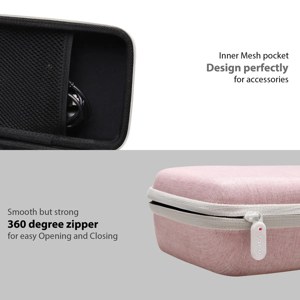 L LTGEM Camera Case for Sony ZV-1F/ZV-1/ZV-1 II | Shockproof, Water-Resistant Pink - view 5