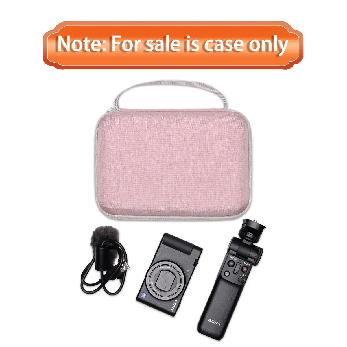 L LTGEM Camera Case for Sony ZV-1F/ZV-1/ZV-1 II | Shockproof, Water-Resistant Pink - view 9