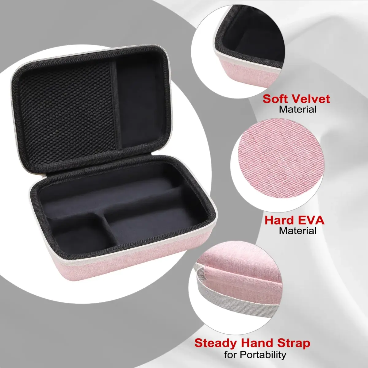 L LTGEM Pink Strapless Hard Camera Case for Sony ZV-1F/ZV-1/ZV-1 II Vlog Camera & Accessories - view 4
