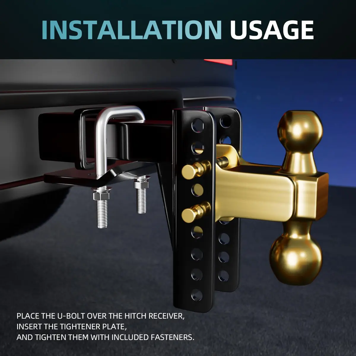 CROSSHIP Hitch Tightener for 1.25" and 2" | Anti Rattle Stabilizer for Stable Towing (70-120c) - view 7