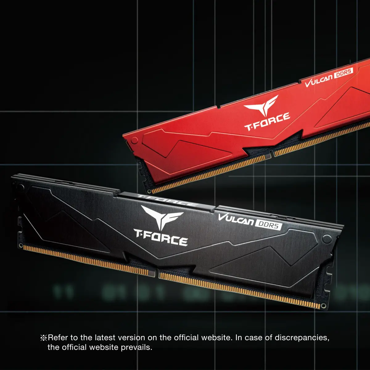 TEAMGROUP T-Force Vulcan DDR5 32GB (2x16GB) 6000MHz CL30 Red | High-Performance Desktop Memory Module - view 5