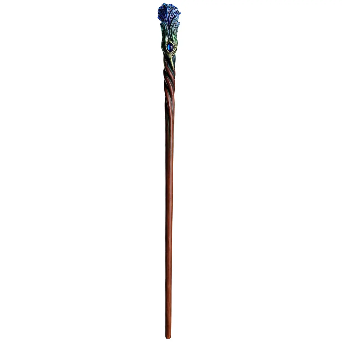 Veronese Design Sapphire Plume Peacock Magic Wand 36 cm (14 1/8 Inch) | Hand-Painted Wizard Prop - main product image