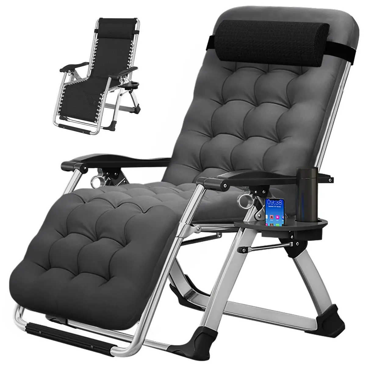 MOPHOTO Zero Gravity Chair Outdoor Padded Lounge Chair Supports up to 200kg - main product image