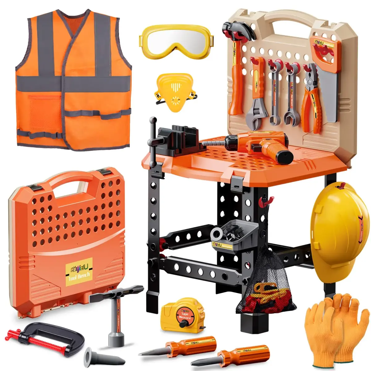 Magic4U Kids Tool Bench 95 Pcs Set | Pretend Play Construction Toys for Age 3-8 - main product image