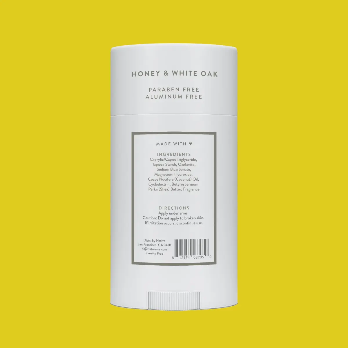 Native Honey & White Oak Natural Deodorant Stick 77g (2.65oz) | 72-Hour Odor Control - view 8