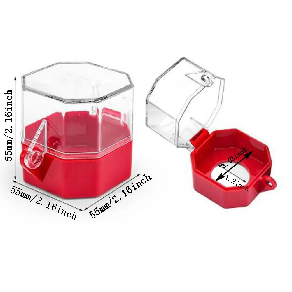 Hdtyyln Emergency Stop Protection Cover 55mm x 55mm x 77mm | Transparent Plastic Safety Cover - view 7