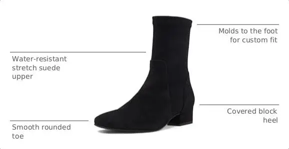 Aquatalia Stassi Boot 1.5in Block Heel Water-Resistant Suede | Italian Craftsmanship - view 3