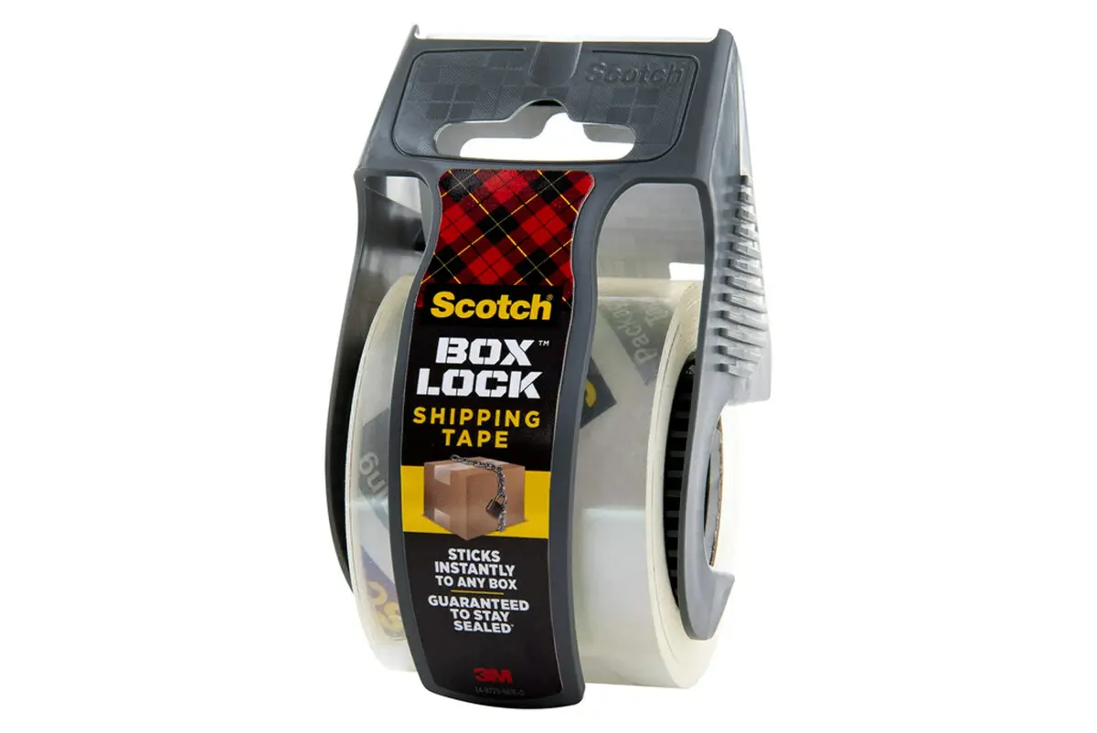 Scotch Box Lock Packaging Tape with Dispenser 1.88 in x 800 in Clear | Extreme Grip, Sticks Instantly to Any Box (Pack of 2) - view 9