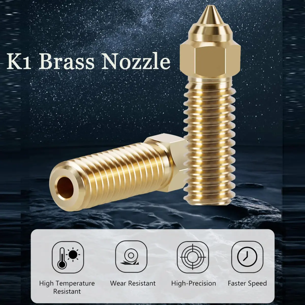 LANKEGU K1 Brass Nozzles Kit 15PCS (0.2mm-1.2mm) | High-Speed 3D Printer Upgrade Parts - view 6
