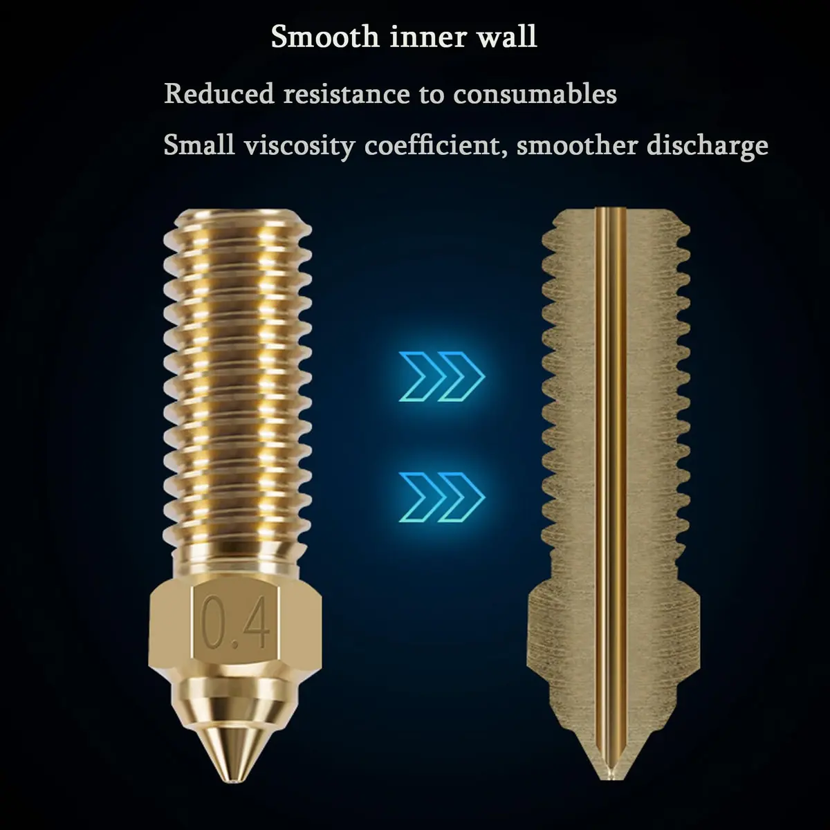 LANKEGU 10PCS Brass Nozzles Kit 0.4mm | High Speed 3D Printer Nozzle for Creality K1, K1 Max, CR-M4 - view 4