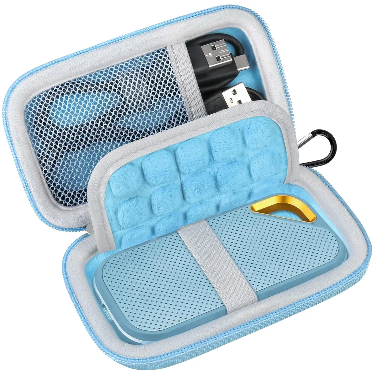 Lacdo Hard Carrying Case for SanDisk Portable SSD 500GB | Shockproof Water-Resistant Travel Bag - main product image