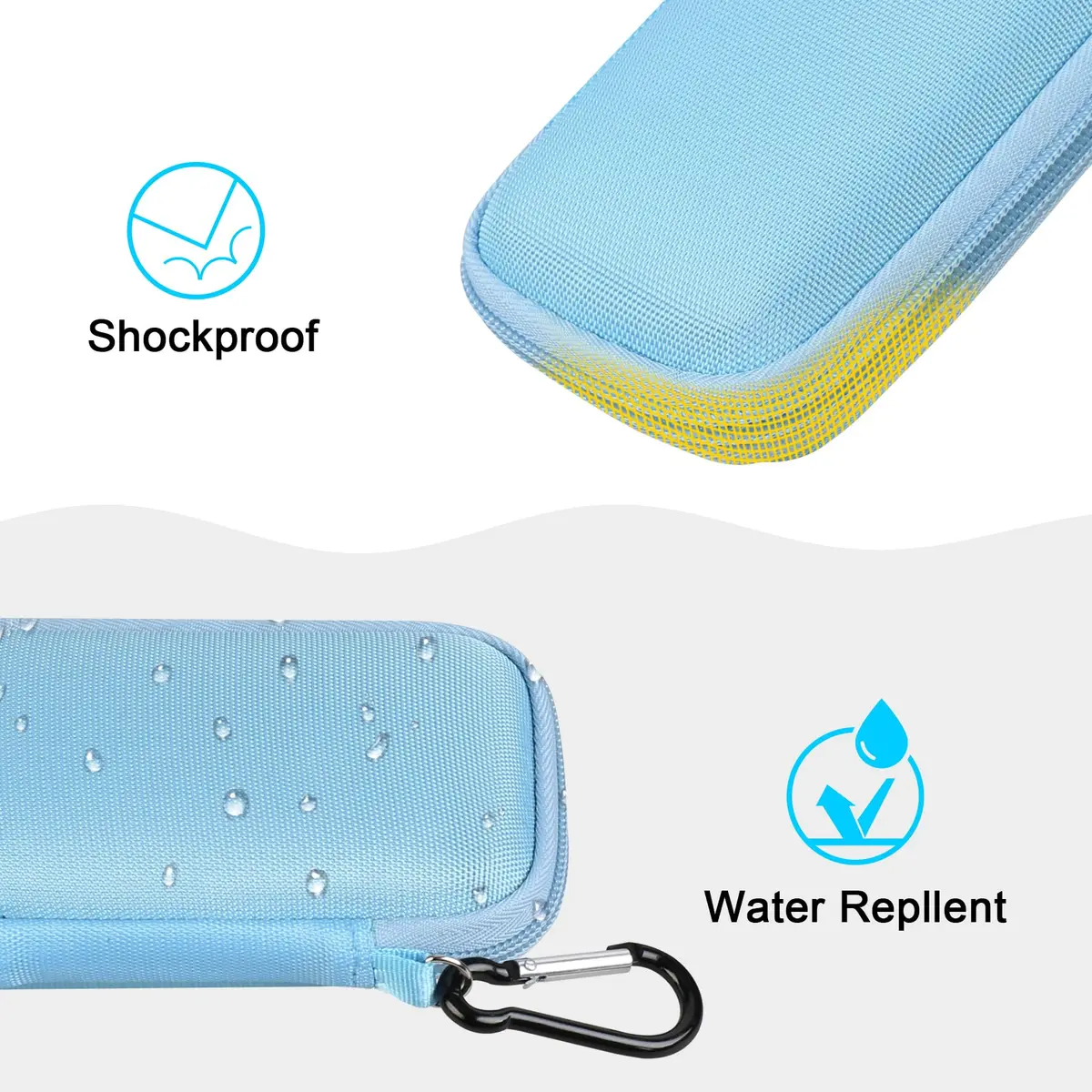 Lacdo Hard Carrying Case for SanDisk Portable SSD 500GB | Shockproof Water-Resistant Travel Bag - view 5