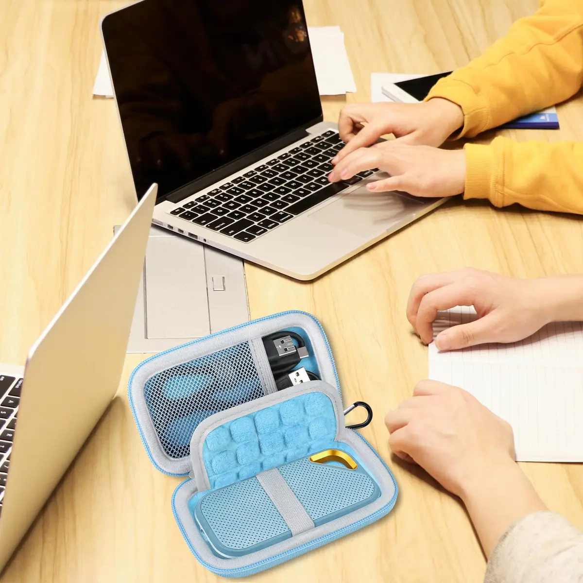 Lacdo Hard Carrying Case for SanDisk Portable SSD 500GB | Shockproof Water-Resistant Travel Bag - view 6