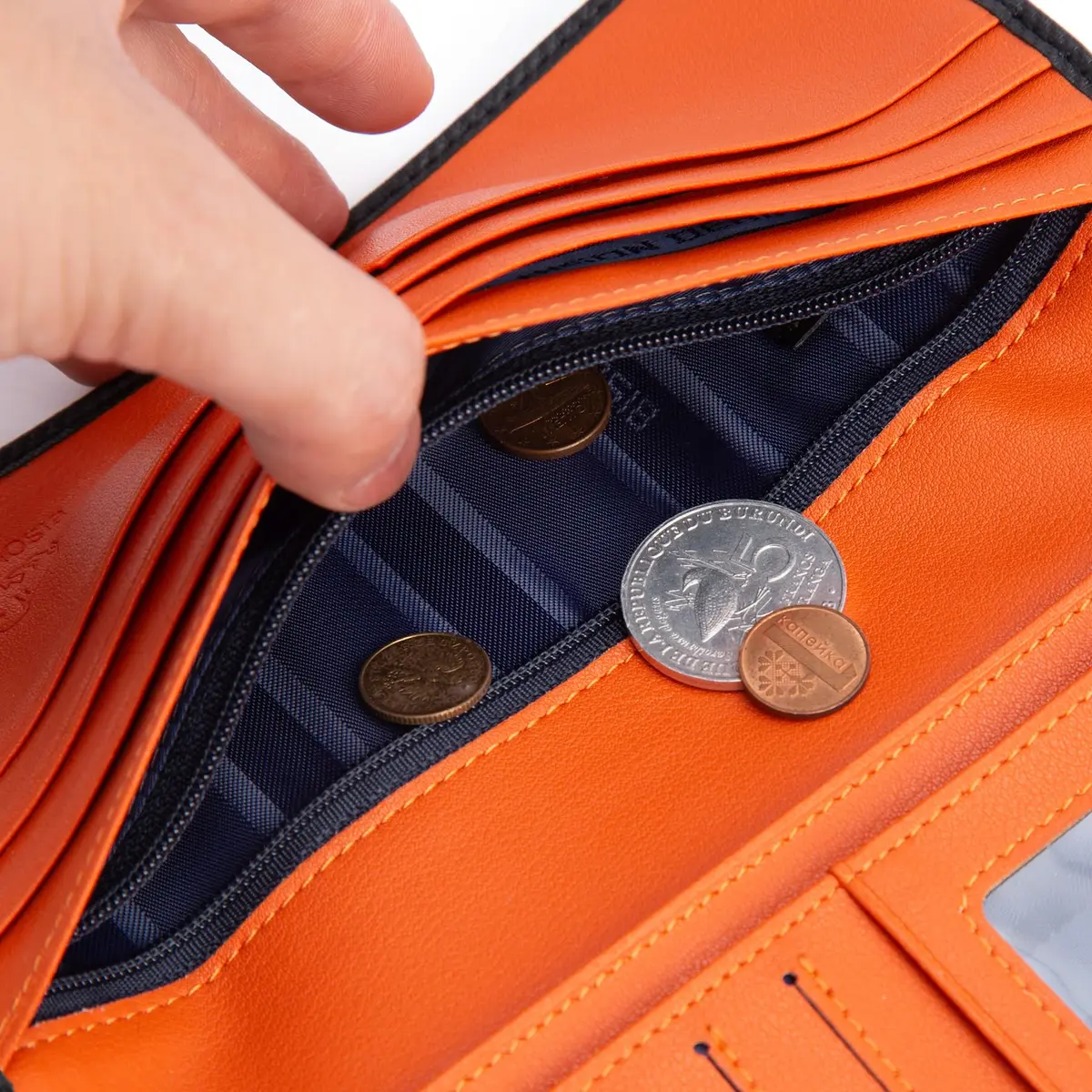 BISON DENIM Long Wallet for Men with AirTag Holder, RFID Leather Bifold | Slim, Organized, Genuine Cowhide - view 6