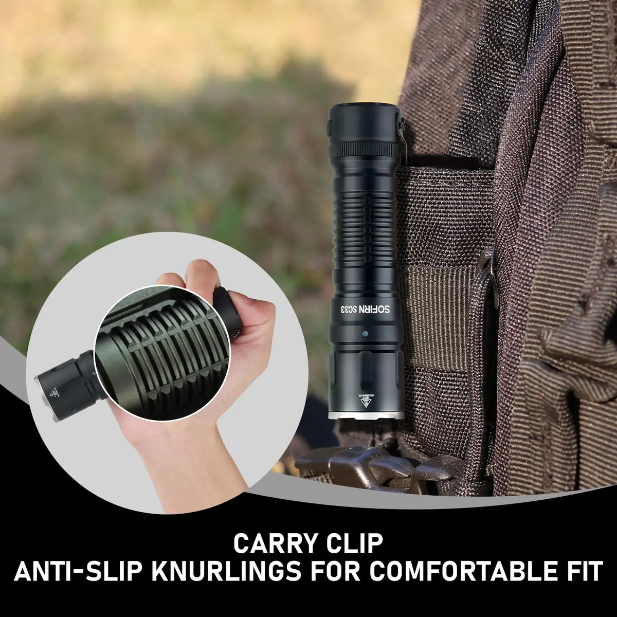 CSTEBOKE SC33 Tactical Flashlight 5200 Lumens | USB Rechargeable, 327m Beam Distance - view 6