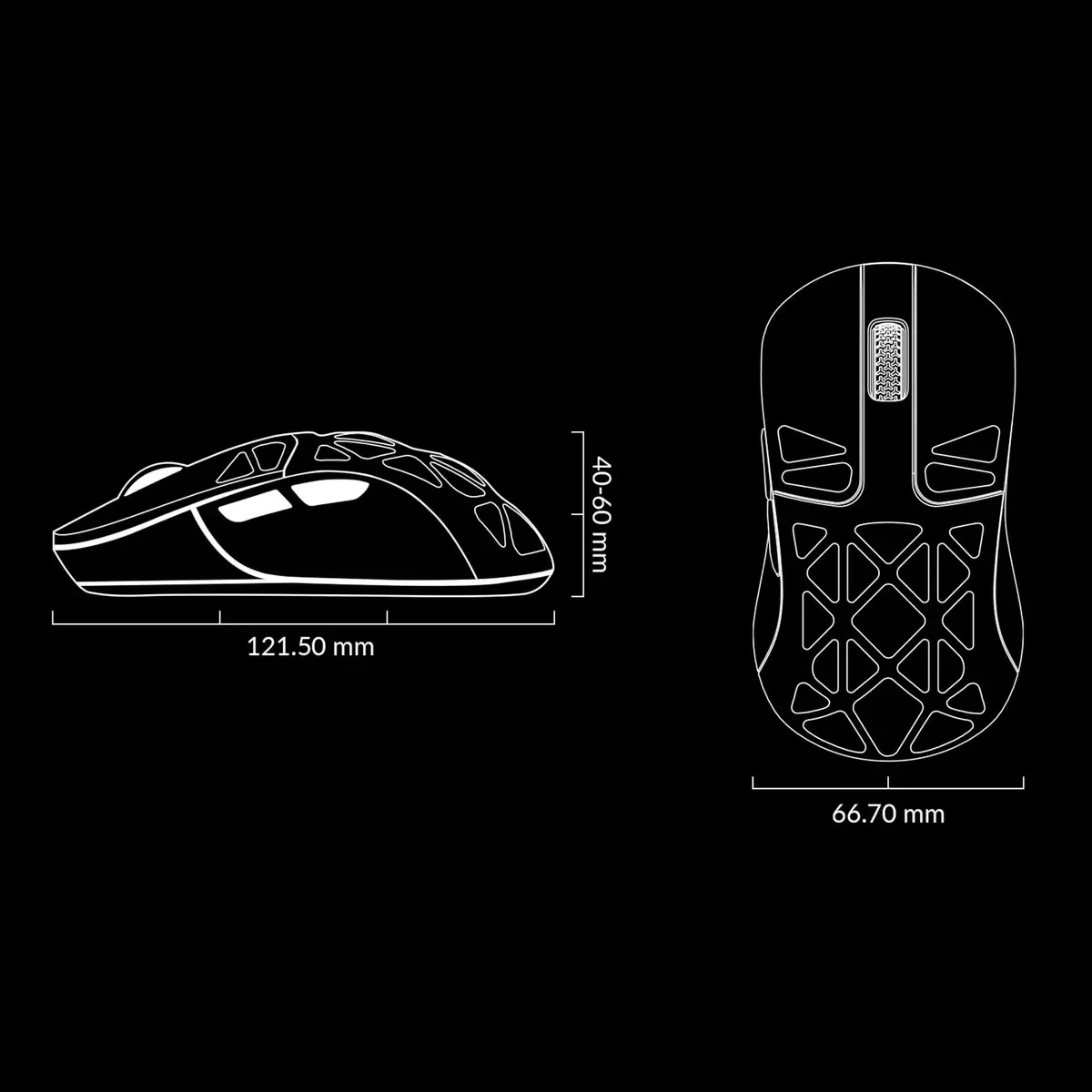Keychron M3 Mini 4K Wireless Bluetooth 5.1/2.4 GHz/Wired Optical Mouse | Ultra-Lightweight 65g Programmable PixArt 3395 Sensor - view 9