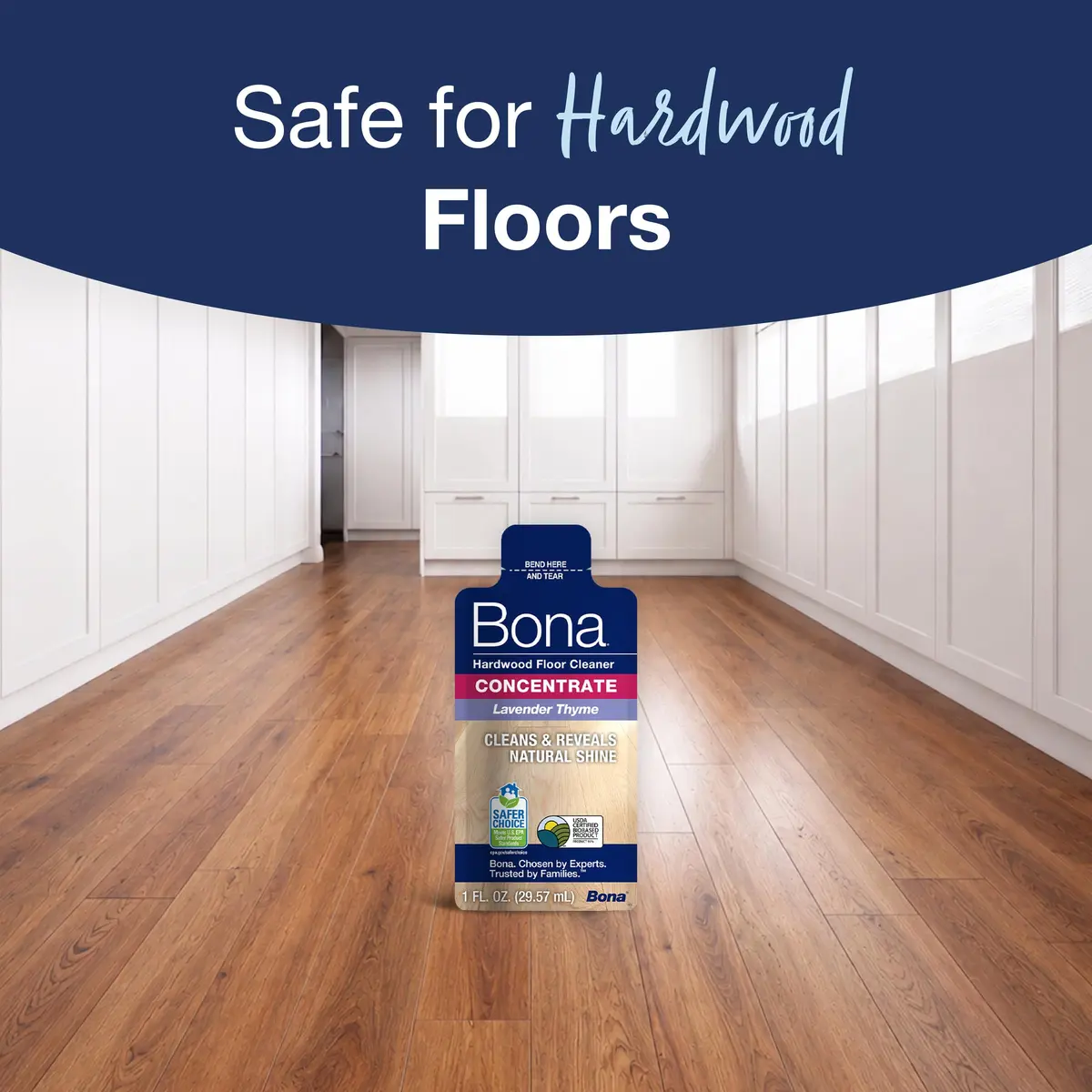 Bona Hardwood Floor Cleaner Concentrate, Lavender Thyme Scent, 1 fl oz (30ml) x 4 Pack | pH-Neutral Formula for Residue-Free Cleaning - view 8