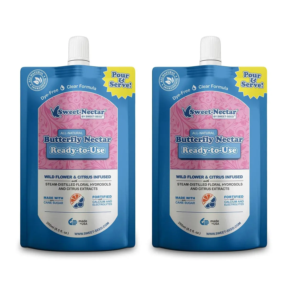 sweet-seed Butterfly Nectar 8oz | Extends Nectar Life for Butterfly Feeders - main product image