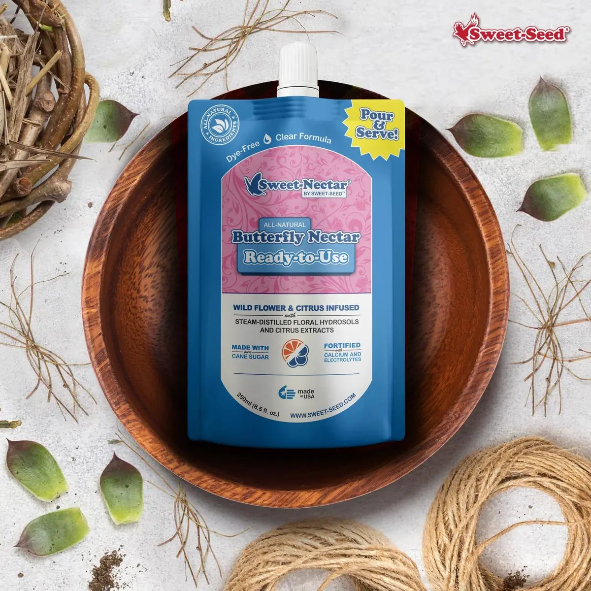 sweet-seed Butterfly Nectar 8oz | Extends Nectar Life for Butterfly Feeders - view 4