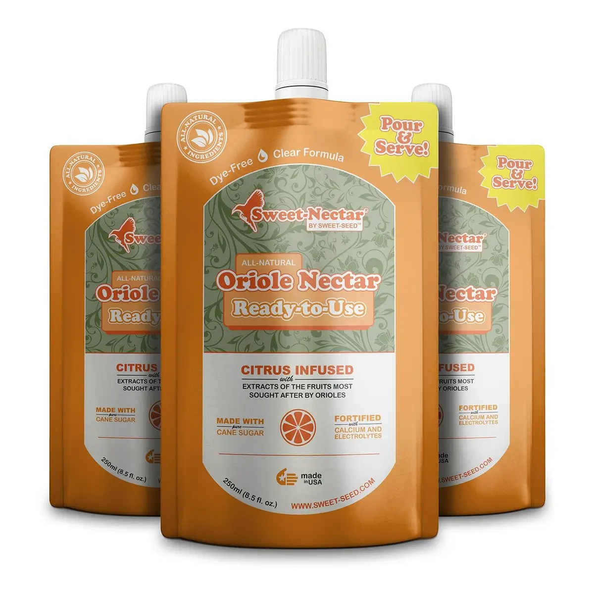 sweet-seed Oriole Nectar 250mL (8oz) | Ready to Use Nectar for Oriole Feeders - main product image