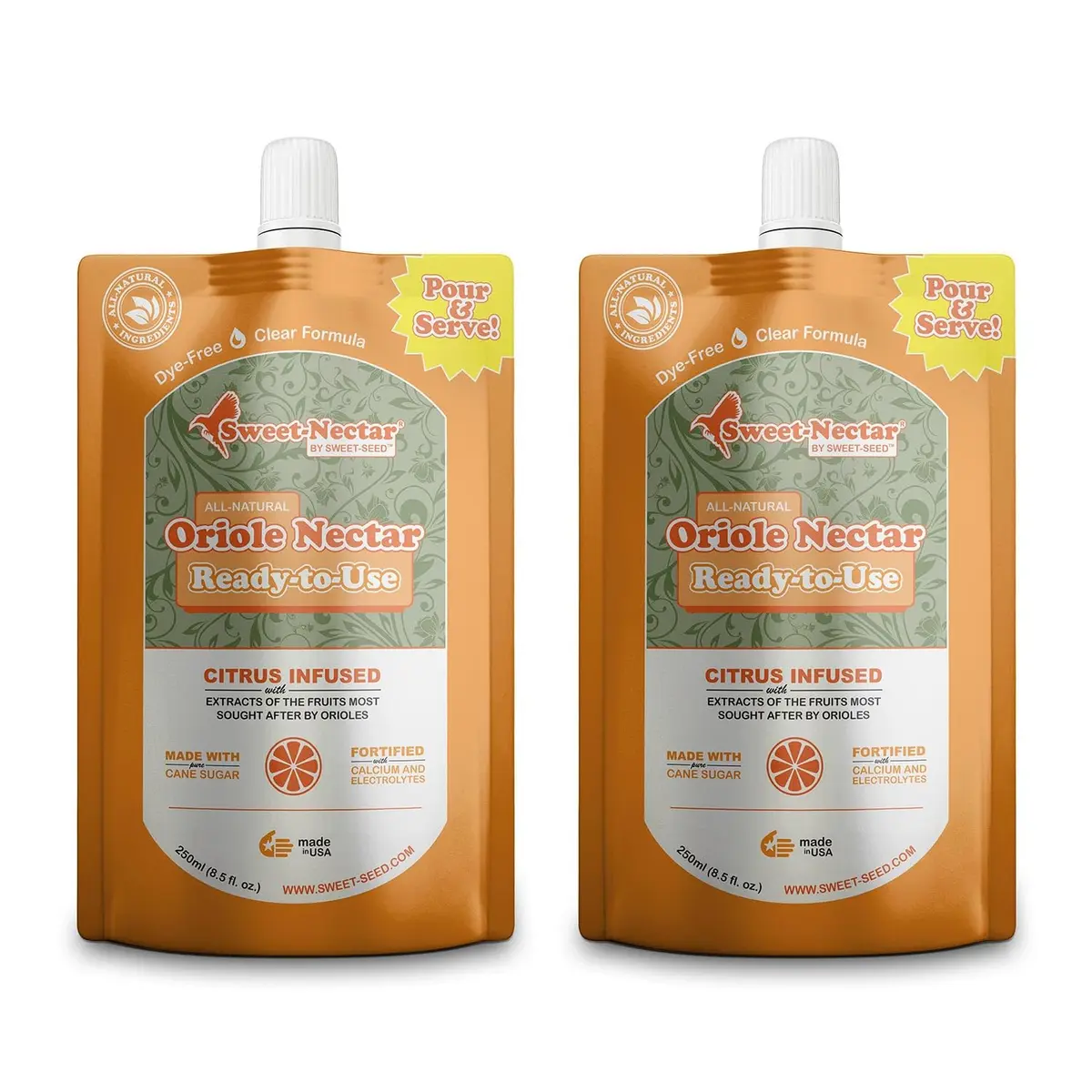 sweet-seed Oriole Nectar 250mL | Ready to Use Nectar for Oriole Feeders - main product image