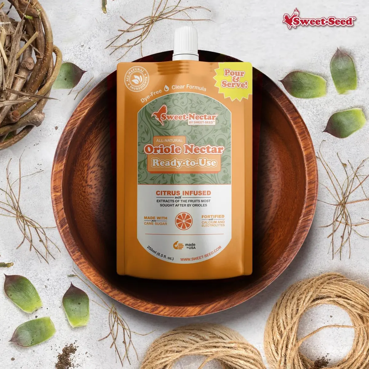 sweet-seed Oriole Nectar 250mL | Ready to Use Nectar for Oriole Feeders - view 5