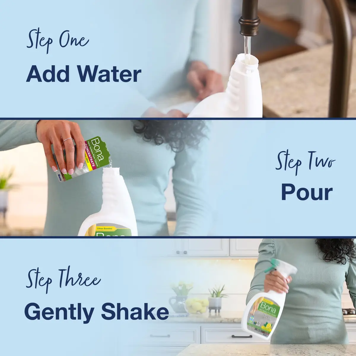 Bona Multi-Surface Floor Cleaner Concentrate Lemon Mint Scent 4 fl oz (Makes 128 fl oz Total) | pH Neutral Formula for Stone, Tile, Laminate, Vinyl, Sealed Hardwood - view 8