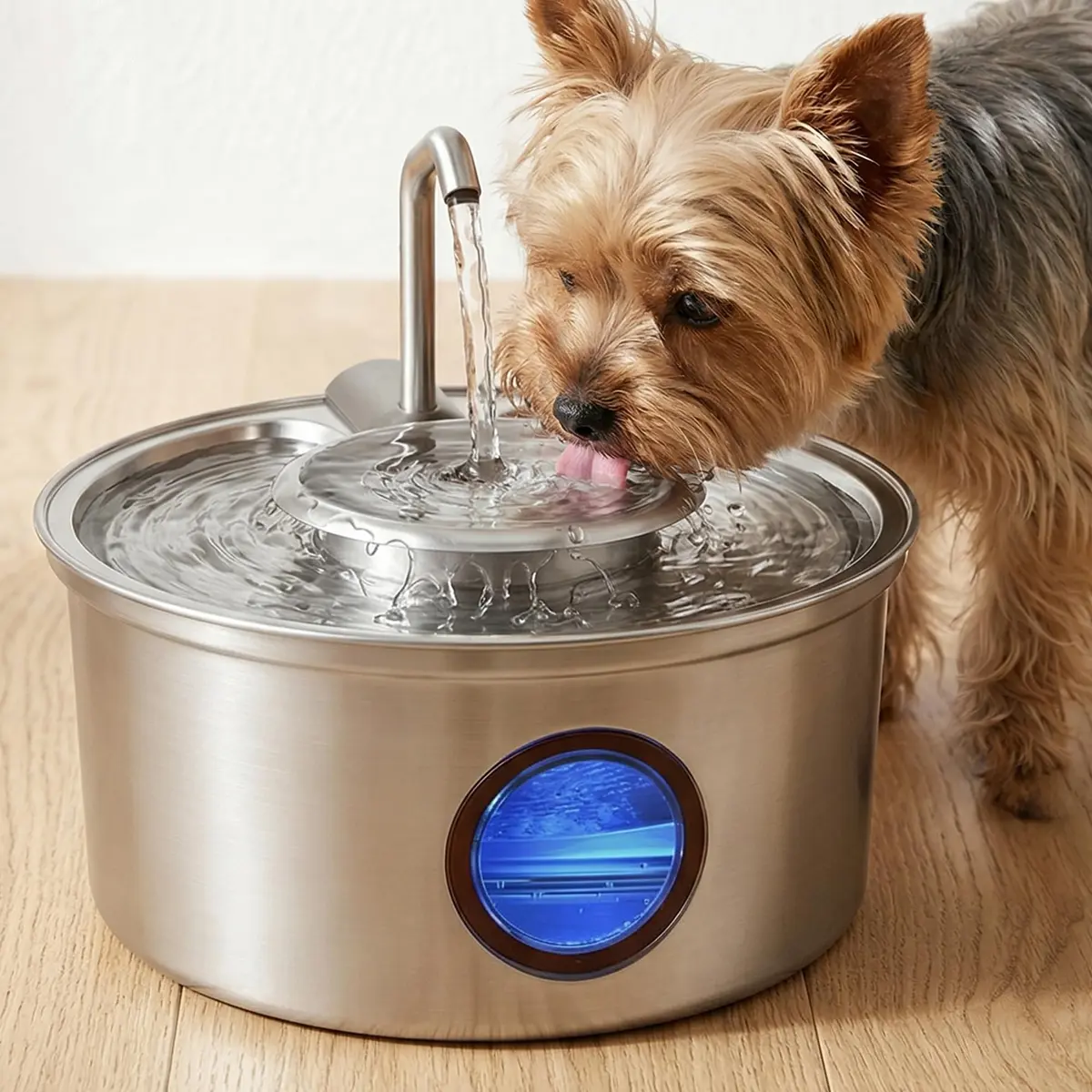 Hicuper Stainless Steel Cat Water Fountain 3.2L | Quiet Flow, Multi-Filter, Removable Bowl - main product image