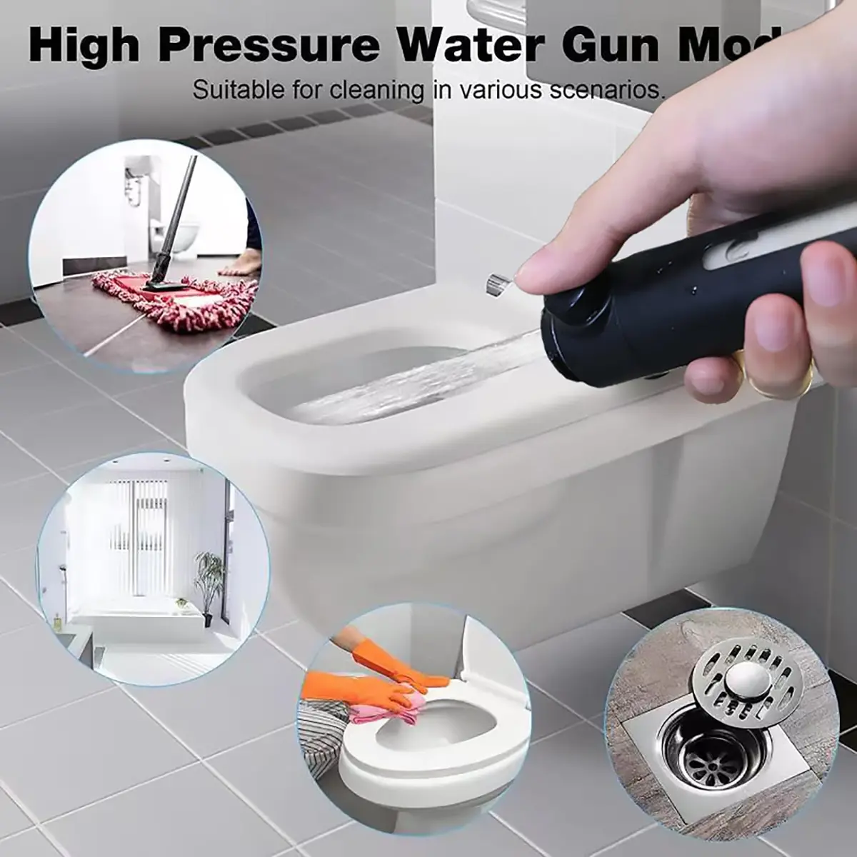 xianshengle Shower Head with Handheld | 3 Modes, High Pressure, Filtered, 59" Hose, Black - view 5