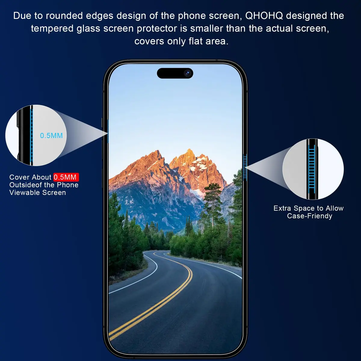 QHOHQ 3 Pack Screen Protector for iPhone 15 6.1 Inch | HD Clear, 9H Hardness, Bubble-Free - view 3