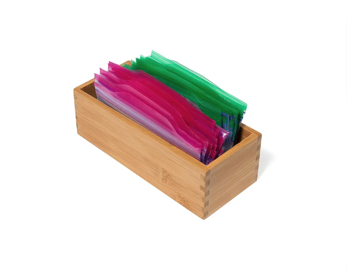 Lipper International Bamboo Wood Utensil Holder Storage Box for Cooking Tools, 4" x 9 1/4" x 3" | Versatile Organizer for Kitchen, Makeup & Office - view 8