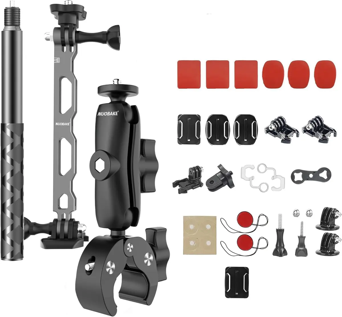 nuobake Universal Insta 360 X5 Motorcycle Bundle | 1/4" Camera Mount, Bike Mount Kit for Action Cameras - main product image
