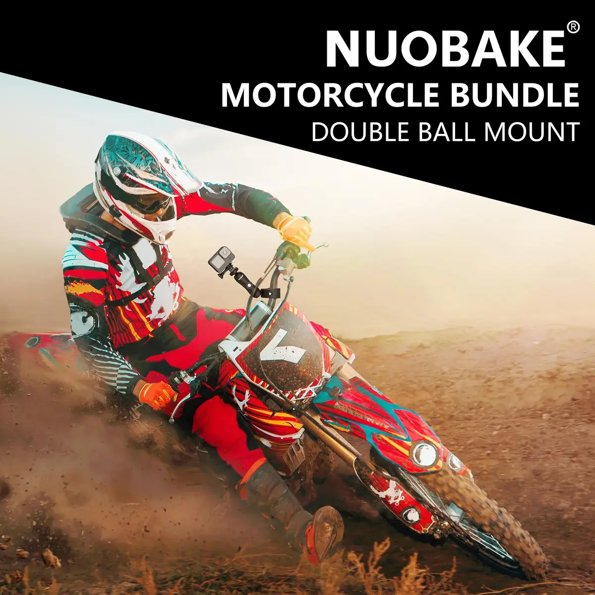 nuobake Universal Insta 360 X5 Motorcycle Bundle | 1/4" Camera Mount, Bike Mount Kit for Action Cameras - view 5