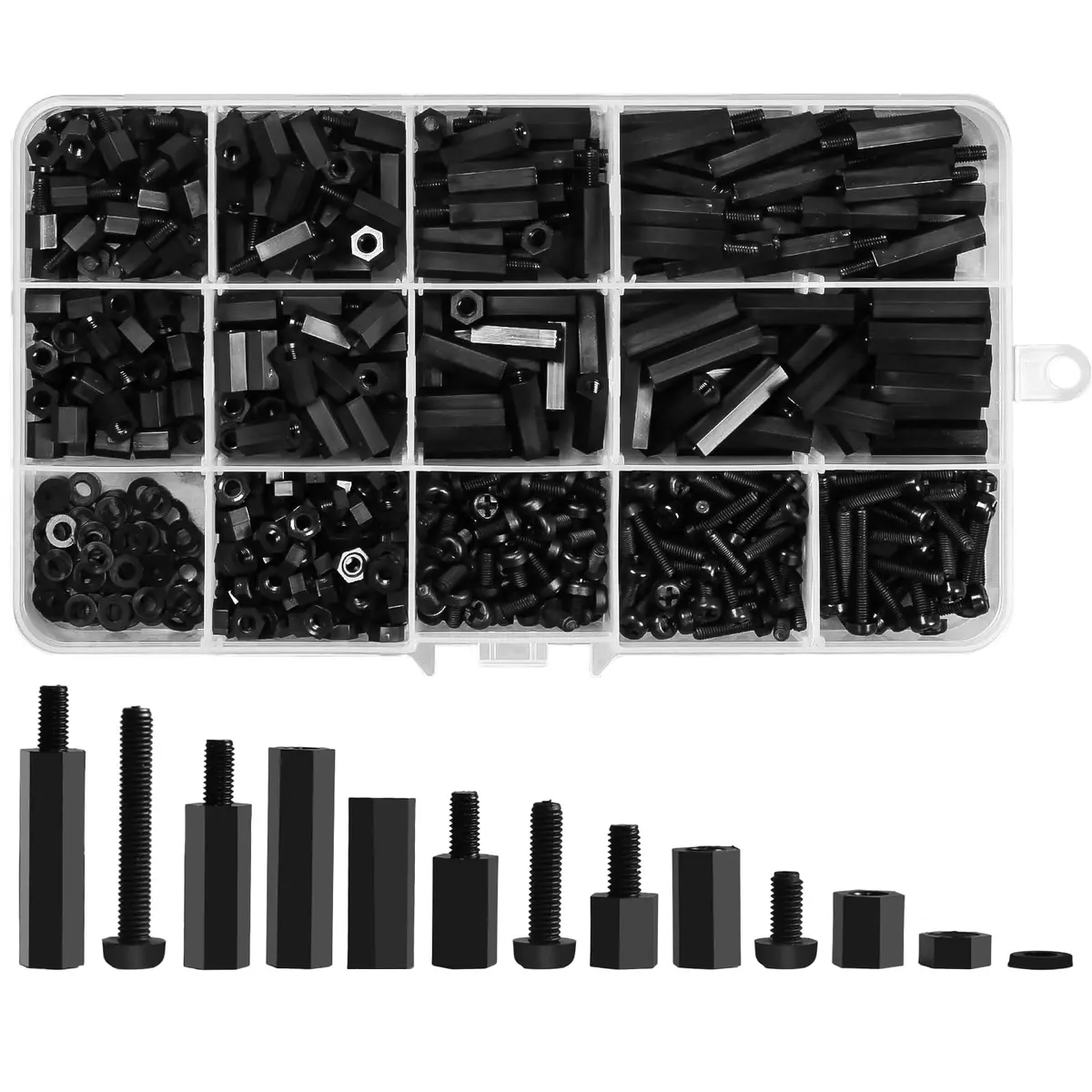 Meafeng Nylon Hex Spacer Standoffs 13 Sizes | Circuit Board Assembly Support - main product image