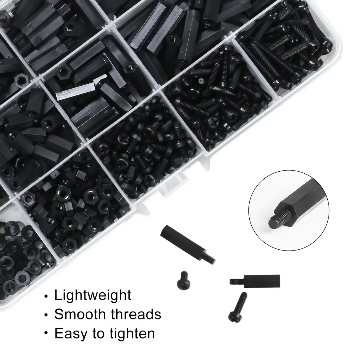 Meafeng Nylon Hex Spacer Standoffs 13 Sizes | Circuit Board Assembly Support - view 5