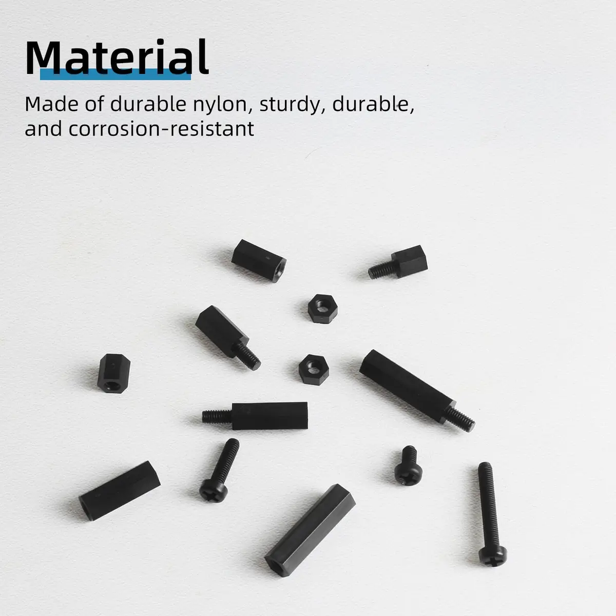 Meafeng Nylon Hex Spacer Standoffs 13 Sizes | Circuit Board Assembly Support - view 4