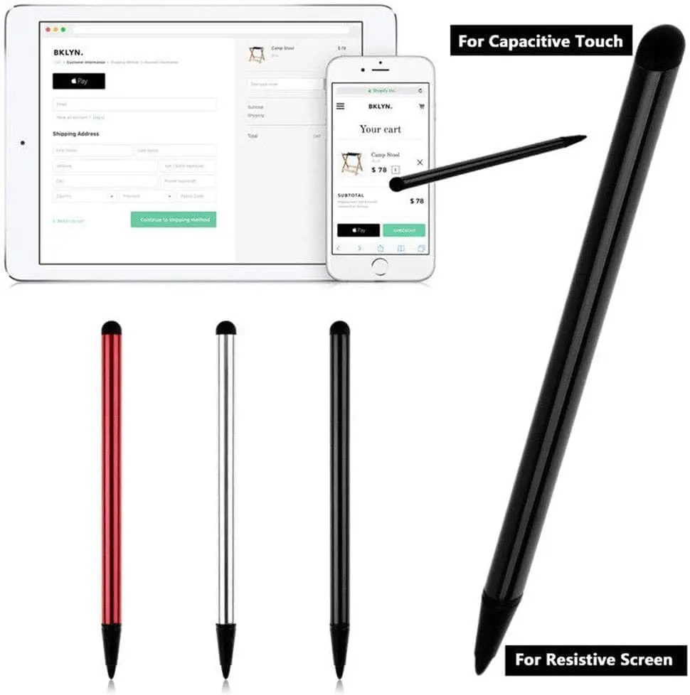 baolaili Universal Stylus Pens for Touch Screens (2-Pack, Black) | Dual Tip for Capacitive & Resistive Screens - view 6