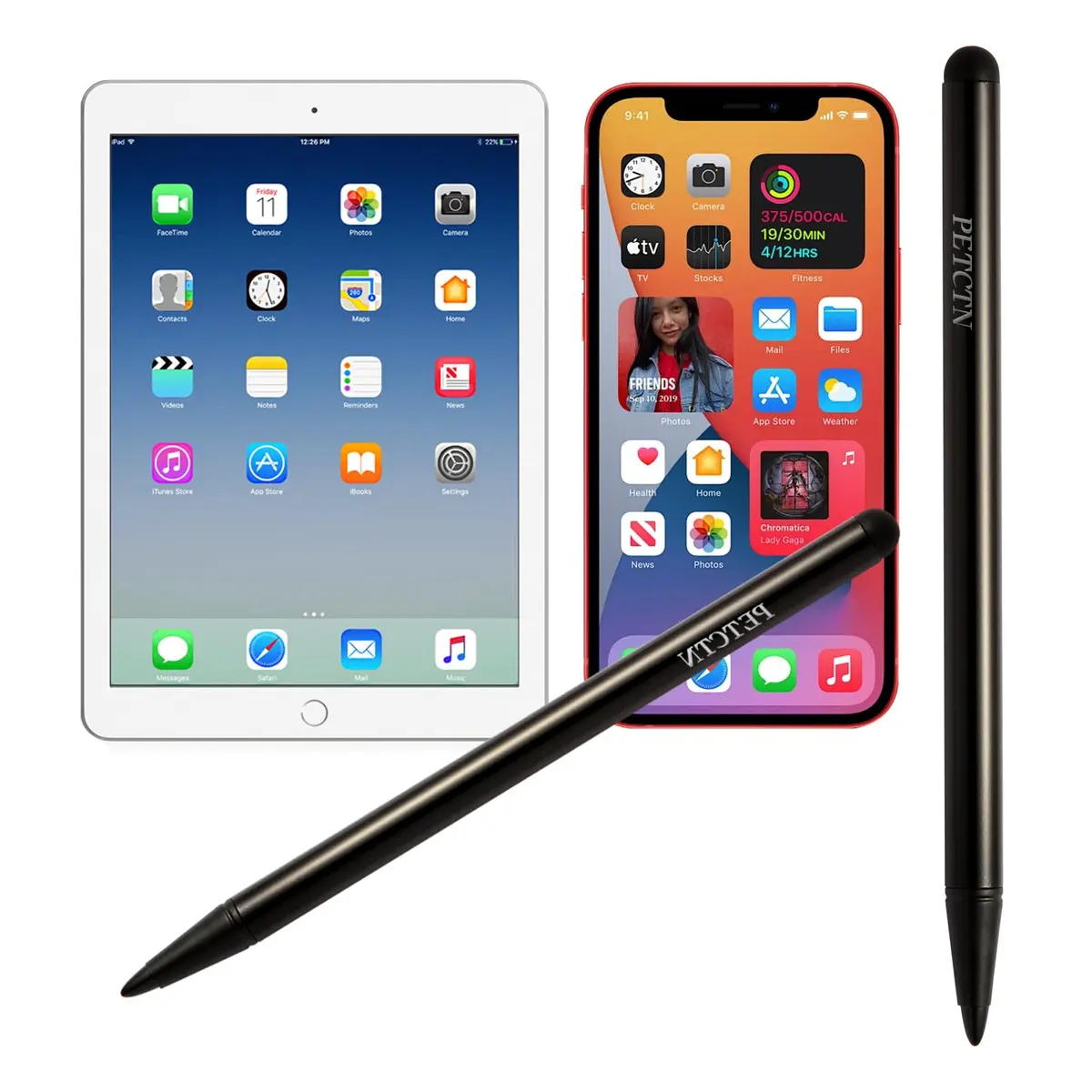 baolaili Universal Stylus Pens for Touch Screens (2-Pack, Black) | Dual Tip for Capacitive & Resistive Screens - view 2