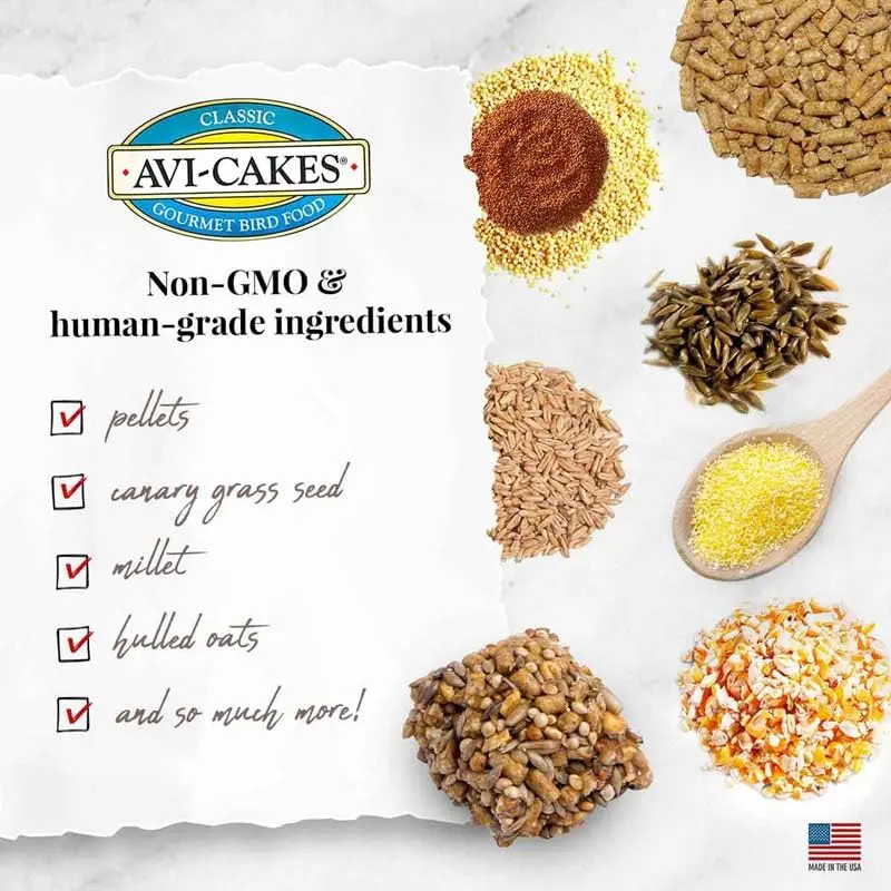 LAFEBER'S Classic Avi-Cakes Pet Bird Food 16 oz (454 g) | Non-GMO & Human-Grade Ingredients for Small Birds - view 4