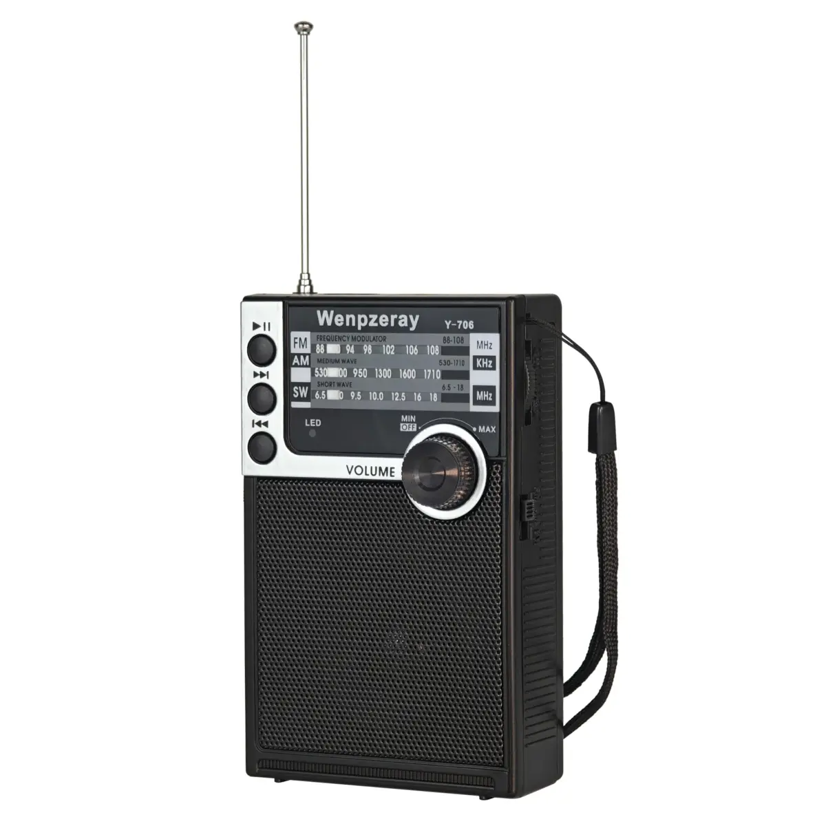 WENPZERAY Y706 Retro Pocket Radio AM FM SW | Portable Battery Powered BT Speaker Receiver - main product image