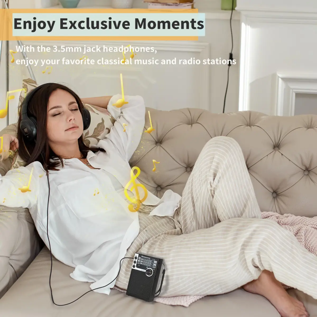 WENPZERAY Y706 Retro Pocket Radio AM FM SW | Portable Battery Powered BT Speaker Receiver - view 5