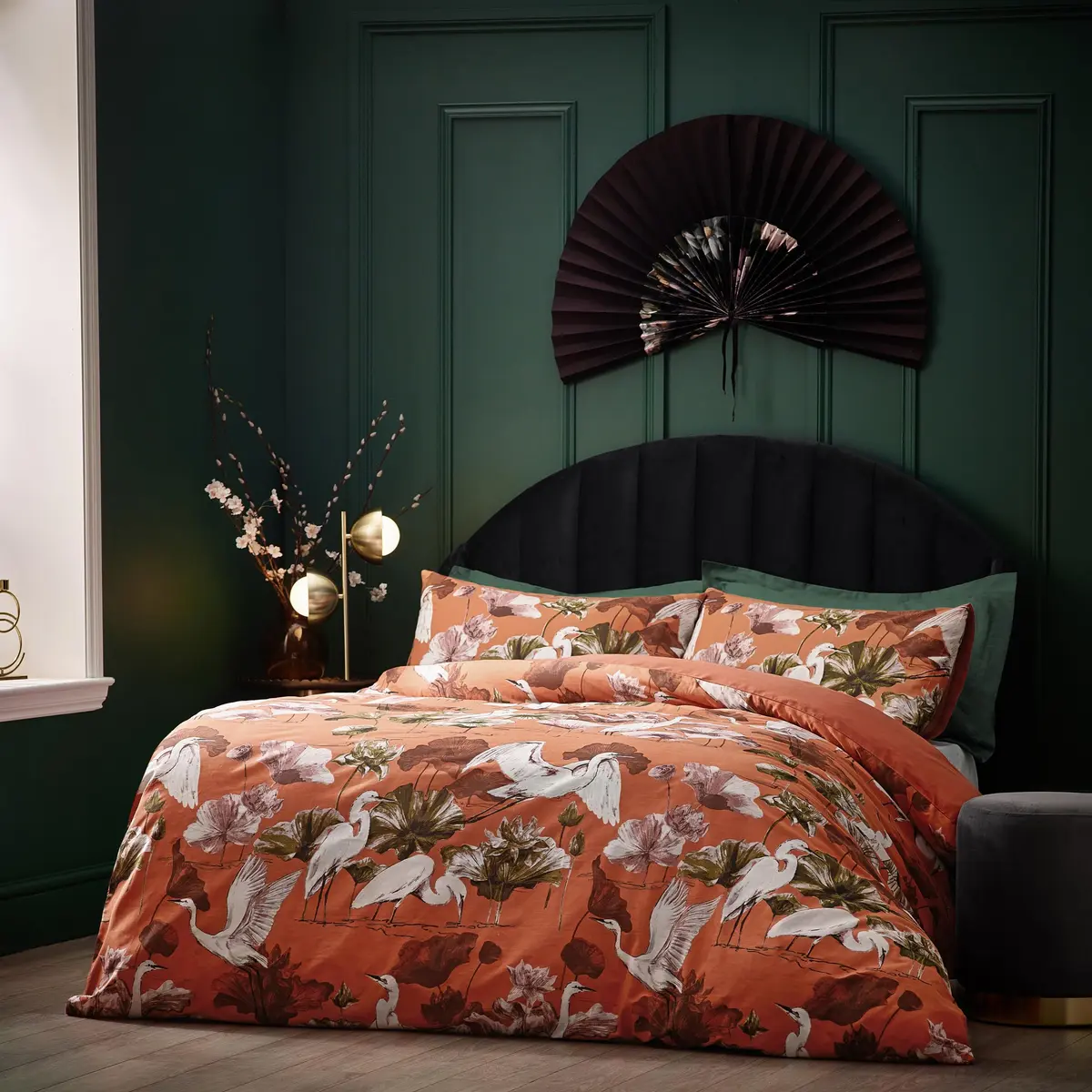 furn. Wylder Tropics Kushiro Single Duvet Set | Tropical Floral Cotton Rich Bedding - main product image